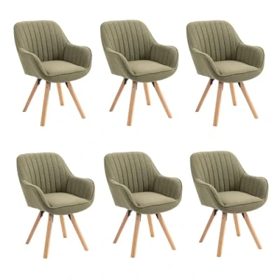 Imagen de Meubles cosy set de 6 silla comedor escandinava tocador sillón
