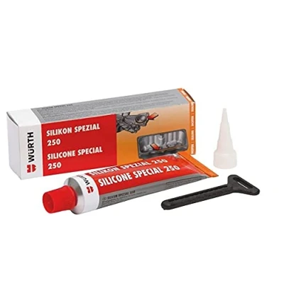 Imagen de Würth Masilla de silicona especial 250, color: rojo, tubo 70 ml