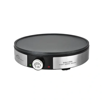Imagen de LITTLE BALANCE 8383 Maxi Crespes Trio i 200 Crepera eléctrica 3 en 1: panqueques, empanadas, plancha Termostato ajustable 1200 W Acabado inoxidable