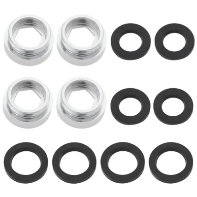 Imagen de SG Store 4 Juegos de Adaptadores Grifo con Rosca Hembra M24 A Macho M22 Adecuados para Conexión Aireador Grifos Cocina Adaptador Plateado