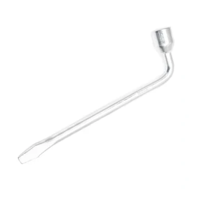 Imagen de llave de rueda repuesto para coche, tipo L, 17/19/21/22/23/24 mm, herramienta reparación extremo ranurado, neumático, repuesto, alambre acero, curiosa