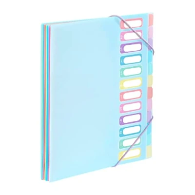 Imagen de Viquel Clasificador de documentos A4 con 12 compartimentos Rainbow Pastel, color azul
