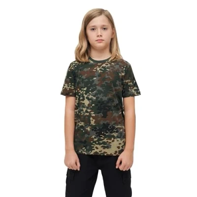 Imagen de Brandit Camiseta estampada para niños, Talla: 7 8a, Flecktarn