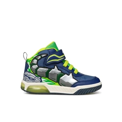 Imagen de Geox INEK BOY Light UP Zapatillas altas para niños, Talla: 27, Navy/lime Zapatos