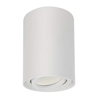 Imagen de Maclean MCE422 W Foco de Techo Orientable con Casquillo GU10 para Lámparas LED y Halógenas Hasta 40W Aluminio IP20 (Blanco, 1x Unidad Redondo)