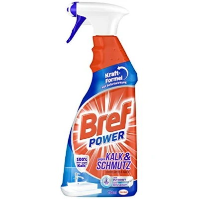Imagen de Bref Power contra la cal y suciedad, limpiador de (8 unidades 750 ml), botella con pulverizador para una limpieza higiénica