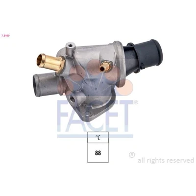 Imagen de FACET 7.8469 Termostato, refrigerante 88 Made in Italy OE Equivalent con junta, conexión roscada para sensor de temperatura