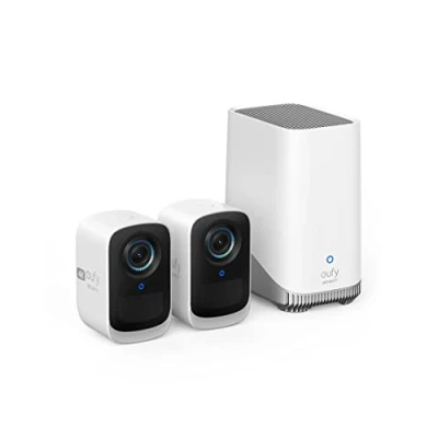 Imagen de eufy Security eufyCam S300(eufyCam 3C), Camara vigilancia WiFi Exterior, de Exterior,180 días duración la batería, 4K resolución, sin cuotas mensuales, Conjunto Dos cámaras