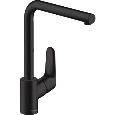 Imagen de hansgrohe Focus M41 grifo de cocina, 1 tipo chorro, mezclador monomando cocina 280 mm, fregadero con caño giratorio, negro mate, 31817670