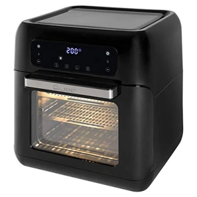 Imagen de Clatronic FR 3747 H Freidora de aire caliente, cuatro alturas estante para resultados óptimos horneado, sin aceite ni grasa, 11 litros, funcionamiento táctil con sensor, pantalla LED, negro