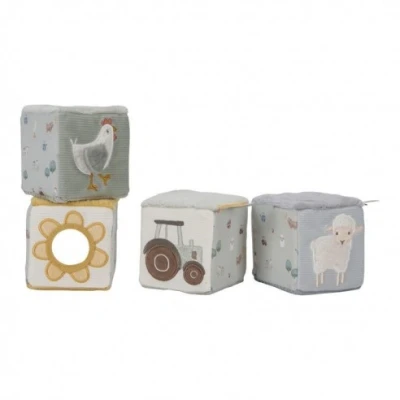 Imagen de 4 Cubos Apilables Blanditos Little Farm