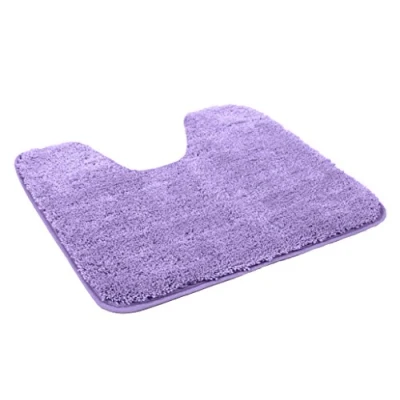 Imagen de Kinzler J 10002/22 Alfombrilla de baño, Microfibra Poliéster, Color Lila, 50x55 cm mit Ausschnitt