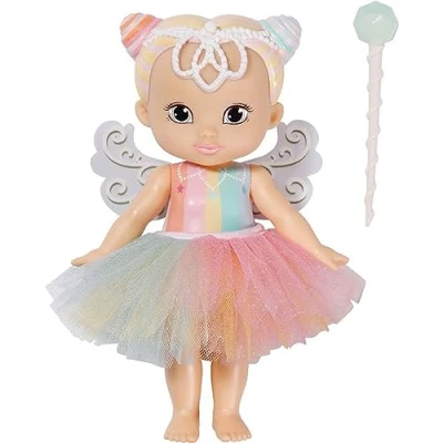 Imagen de BABY born 4001167831830 Storybook Fairy Rainbow 18cm Fluttering Wings Includes Doll, Wand, Stand, Backdrop and Picture Booklet Suitable for Children Aged 3+ years 831830