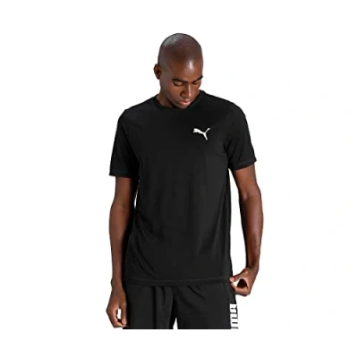 Imagen de Puma Active Small LOGO TEE Camiseta deportiva, Hombre, Talla: Small, Black