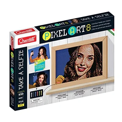 Imagen de Quercetti Puzzle 0774 Pixel Art 8 Take a Selfie, Juego Creativo con Clavos para niños, Multicolor (9600)