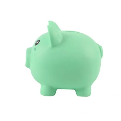 Imagen de I TOTAL® Hucha Divertida Decorativa/Monedero de plástico Resistente (Green Piggy)