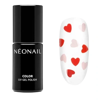 Imagen de NEONAIL Esmalte Semipermanente Never Ending Love 7,2 ml Transparente con Corazones Rosa Rojo Para Uñas Gel Manicura Nail Art Brillo Laca De