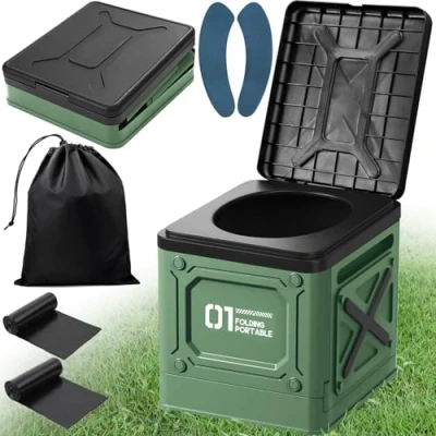 Imagen de ITMNMNL WC Portatil,Inodoro Portátil,Vater Portatil,WC Portatil Camping,Baño Adultos,Baño Seco Camper,WC Camper para Camping,Carretera,Actividades 32x28x30cm