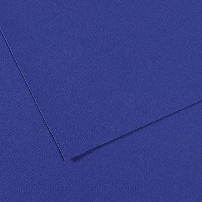 Imagen de Canson Mi Teintes Papel de Color Pulpa Teñida, 160 g/m2, Azul (Ultramarine 590), 29,7x58, Pack 10