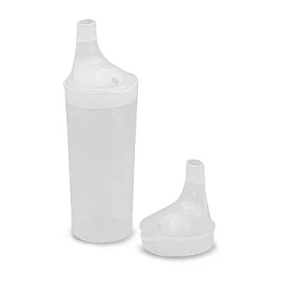 Imagen de Mobiclinic, Vaso antiderrame con tetina, Capacidad de 250 mililitros, 2 tetinas incluidas, Plástico, antivuelco, Antigoteo, Apto para microondas
