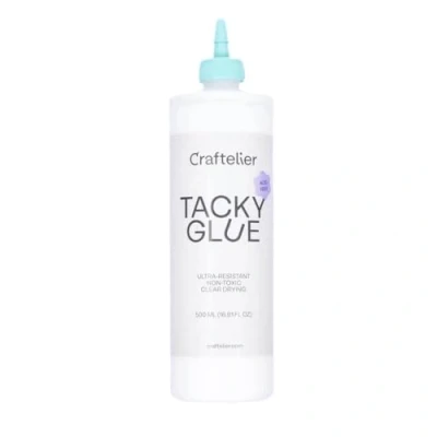 Imagen de Craftelier Tacky Glue Pegamento Líquido Multiusos Extrafuerte para Proyectos de Scrapbooking y otras Manualidades No tóxico Secado Transparente, Flexible Resistente Cantidad 500 ml