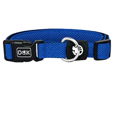 Imagen de DDOXX Collar Perro Air Mesh, Ajustable, Acolchado Muchos Colores &amp; Tamaños para Perros Pequeño, Mediano y Grande Collares Accesorios Gato Cachorro Azul, XS