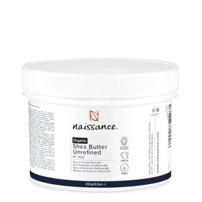 Imagen de Naissance Manteca de Karité Sin Refinar BIO (No. 306) 250g Certificado Ecológico, Natural, Puro para Cuerpo, Cara, Piel, Pelo, Uñas, Cabello
