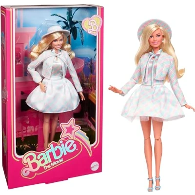 Imagen de Barbie The Movie Margot Robbie Muñeca Signature Coleccionable de la película Look Vaquero Rosa, Juguete colección, Regalo +3 años (Mattel HPK00)