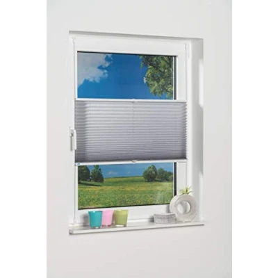 Imagen de Klemmfix K home plisado, color Gris, tamaño 85 x 210 cm