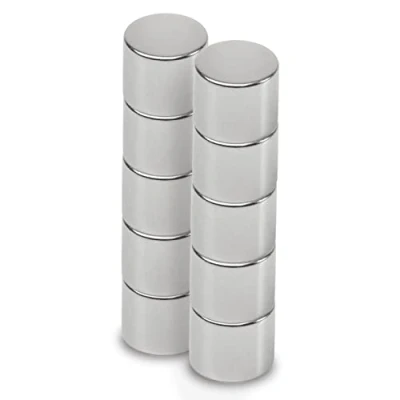 Imagen de MAUL Imán de neodimio alta adherencia para un uso versátil, diseño elegante y moderno, diámetro 12 x 10 mm, 4 unidades, color plateado claro