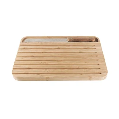 Imagen de PEBBLY NBA127 Tabla grande de bambú con cuchillo magnético en la tabla, material natural y resistente