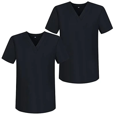 Imagen de MISEMIYA Pack 2 Pcs Casaca Sanitario Unisex Uniformes Sanitarios Uniforme MEDICOS Ref.817 * XS, Negro 21