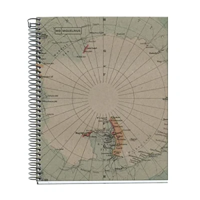 Imagen de Miquelrius Cuaderno A5, Rayado horizontal 7 mm, Papel reciclado de 80 g/m², Hojas un color, reciclado, Espiral, rayado, Eco Mapas