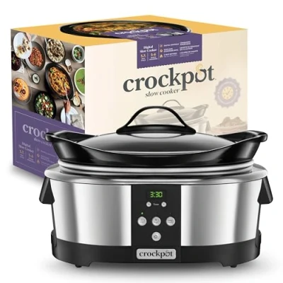 Imagen de Crockpot Olla de cocción lenta digital Para preparar multitud recetas 5.7 L Acero Inoxidable, Color Plateado [SCCPBPP605 050]
