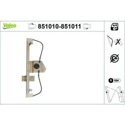 Imagen de Valeo Elevalunas Delante, izquierda eléctrico sin electromotor función de confort 851010 DACIA: Logan I Berlina, MCV