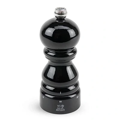 Imagen de Peugeot Paris, 12 cm Molinillo de Sal, Madera, Negro Lacado, 5.5x5.5x12.0