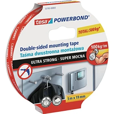 Imagen de tesa UK Powerbond Cinta de espuma ultra fuerte doble cara, 5 m x 19 mm