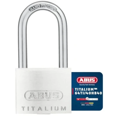 Imagen de Abus 64TI/40HB40 KA6412 Candado Titalium de 40mm arco largo llaves iguales