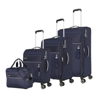 Imagen de Travelite Miigo 4W Trolley L / M S + BORD Juego de maletas, Talla: One Size, Deep sea blue