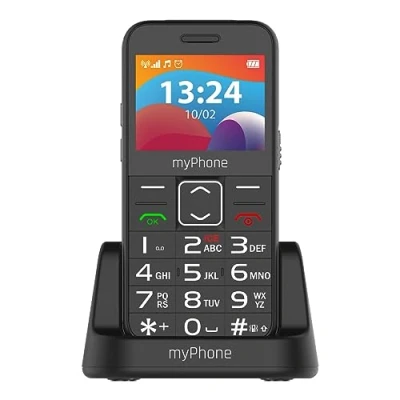 Imagen de myPhone Halo 3 LTE Teléfono móvil Resistente para Personas Mayores con estación de Carga, batería Grande 1400 mAh, botón SOS y Linterna