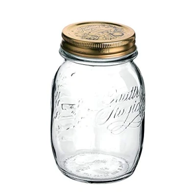 Imagen de Bormioli Rocco 58284 Quattro Stagioni Tarros (500 ml, Tapa de Rosca 70 mm, Mermelada, 6 Vasos), Cristal