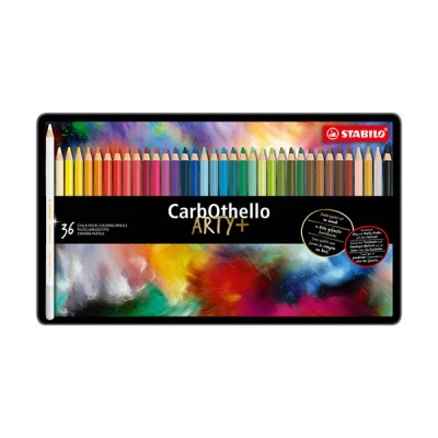 Imagen de Lápiz de color tiza pastel STABILO CarbOthello Caja metal con 36 colores