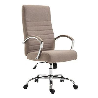 Imagen de Silla De Ordenador XL Valais Tapizada En Tela I Oficina con Ruedas Escritorio Giratoria &amp; Regulable Altura Color:, Color:Gris Pardo