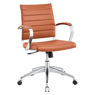 Imagen de Modway Jive Silla de oficina giratoria con respaldo medio, color terracota