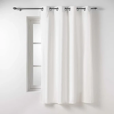 Imagen de Douceur d&#039;Intérieur Twily Cortina, con Ojales, 135 x 180 cm, Blanca, algodón y poliéster Reciclado