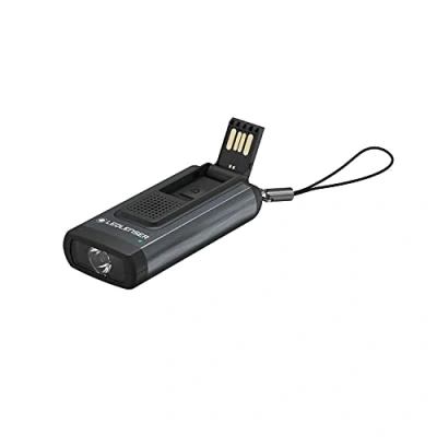Imagen de Ledlenser K6R Safety 502580 Mini linterna recargable, color gris y negro