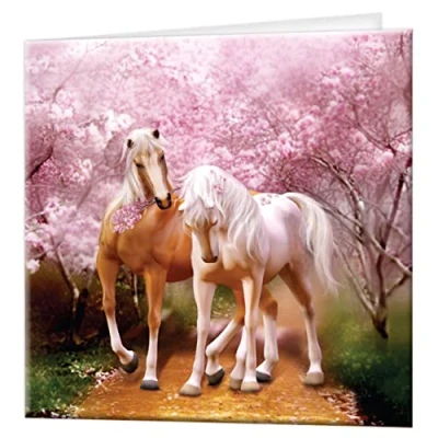 Imagen de 3D LiveLife Tarjeta felicitacion Amor primaveral de Deluxebase. Lenticular con caballos para toda ocasión. Ilustraciones originales licencia del reconocido artista, Carol Cavaloris