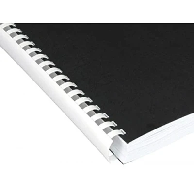 Imagen de CANUTILLO Q CONNECT REDONDO 18 MM PLASTICO BLANCO CAPACIDAD 160 HOJAS CAJA DE 50 UNIDADES