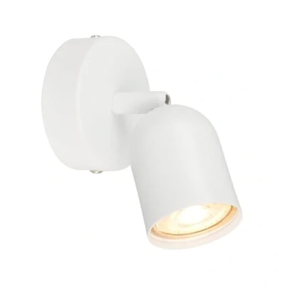 Imagen de BRILONER Lámpara de lectura, Giratoria y orientable, GU10 , 9 W, 13x8x8,5cm, IP20, aplique pared interior, apliques dormitorio, lampara pared, Metal Blanco