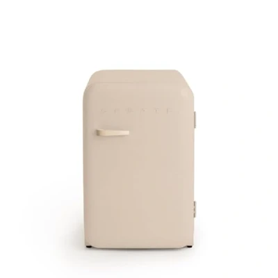 Imagen de CREATE / RETRO FRIDGE 83.5 SAND/Frigorífico arena maneta 98W, bajo consumo, 2 estantes, regulador temperatura, botellero, 56x54x84cm
